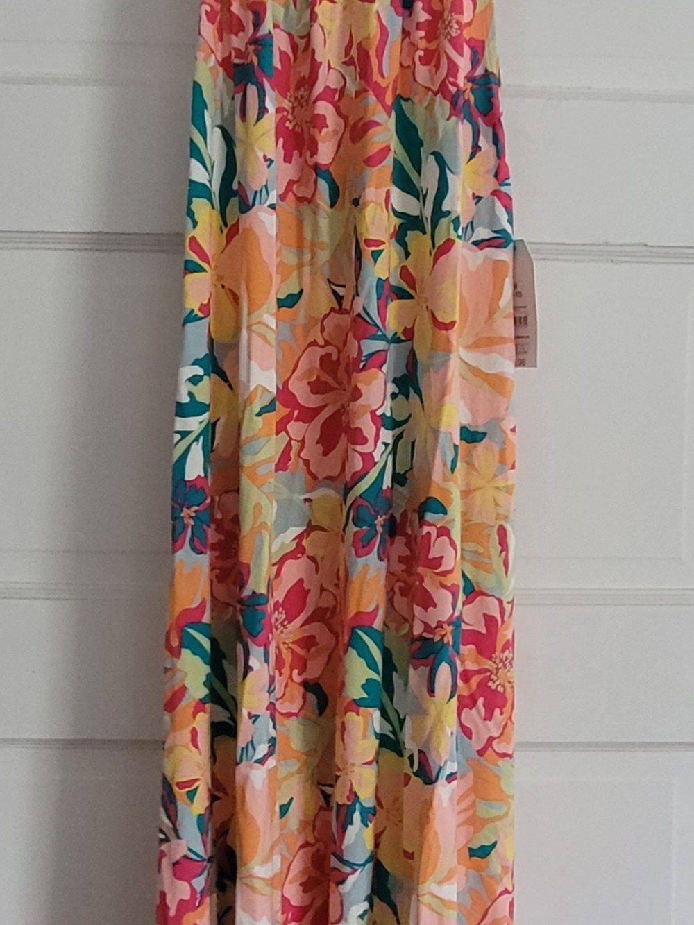 Time and Tru Floral Maxi Skirt in Pink, Yellow & Teal